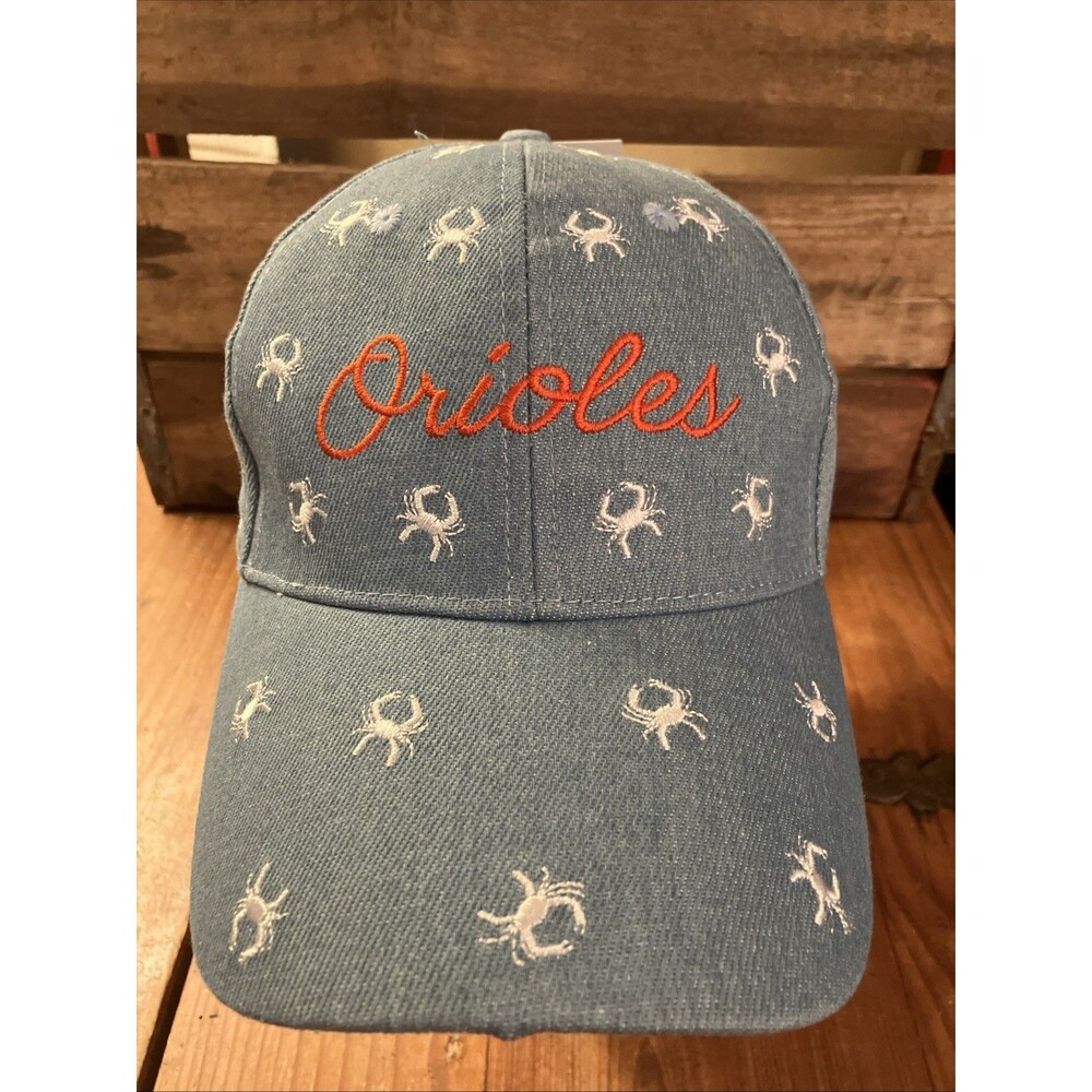 Baltimore Orioles Mother's Day Denim Crab Adjustable Strapback Hat SGA Cap